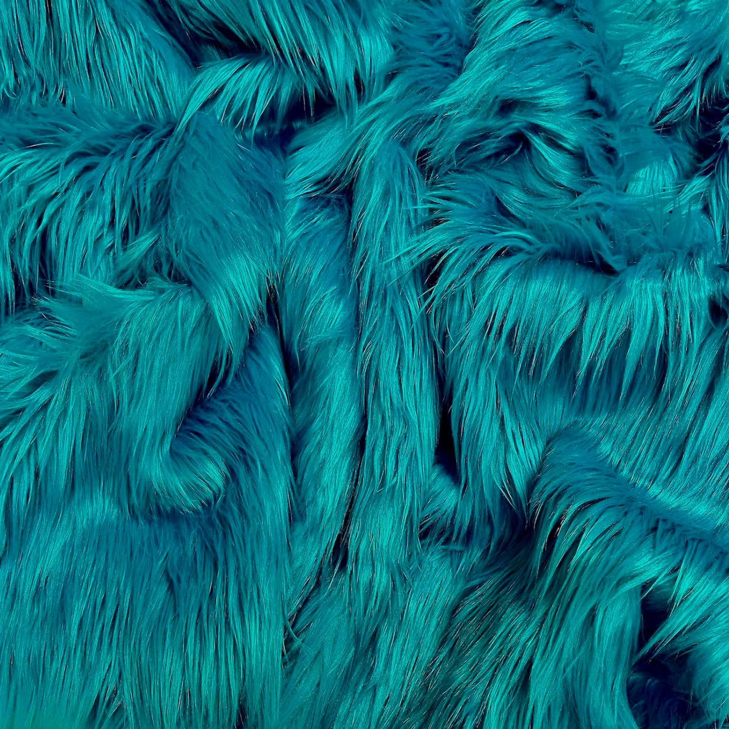 Shaggy Faux Fur Fabric - DK TURQUOISE - Sold By Yard - 60" Width For Coats Costumes Scarfs Rugs Crafts Decor - Quilting, Pillows, Throws,