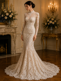 Floral Guipure Lace Fabric - CHAMPAGNE - Bridal Wedding Dress Lace a Mesh Fabric for Prom Dress. Sold By The Yard