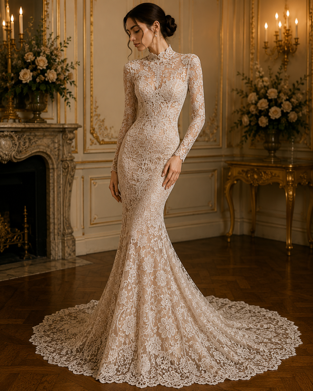 Floral Guipure Lace Fabric - BLUSH - Bridal Wedding Dress Lace a Mesh Fabric for Prom Dress. Sold By The Yard