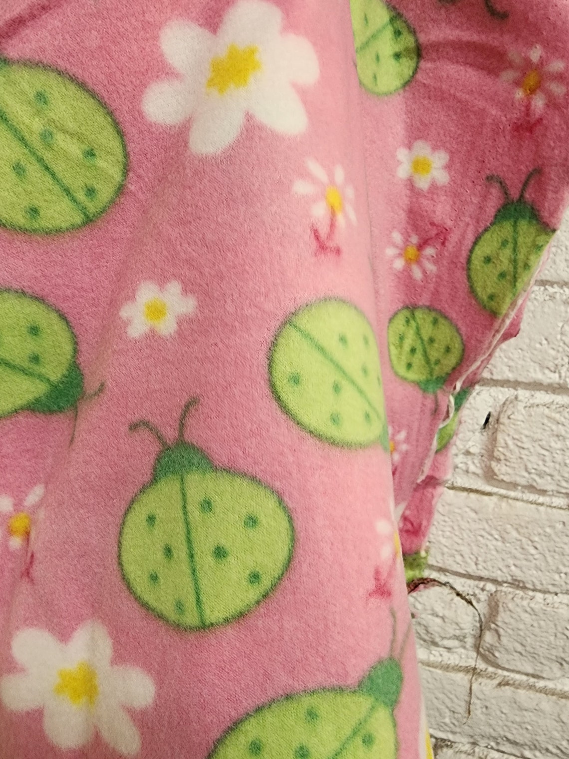 Lady Bug Print - Anti Pill Theme Fleece Fabric, 60” Inches Wide – Sold By The Yard Pink
