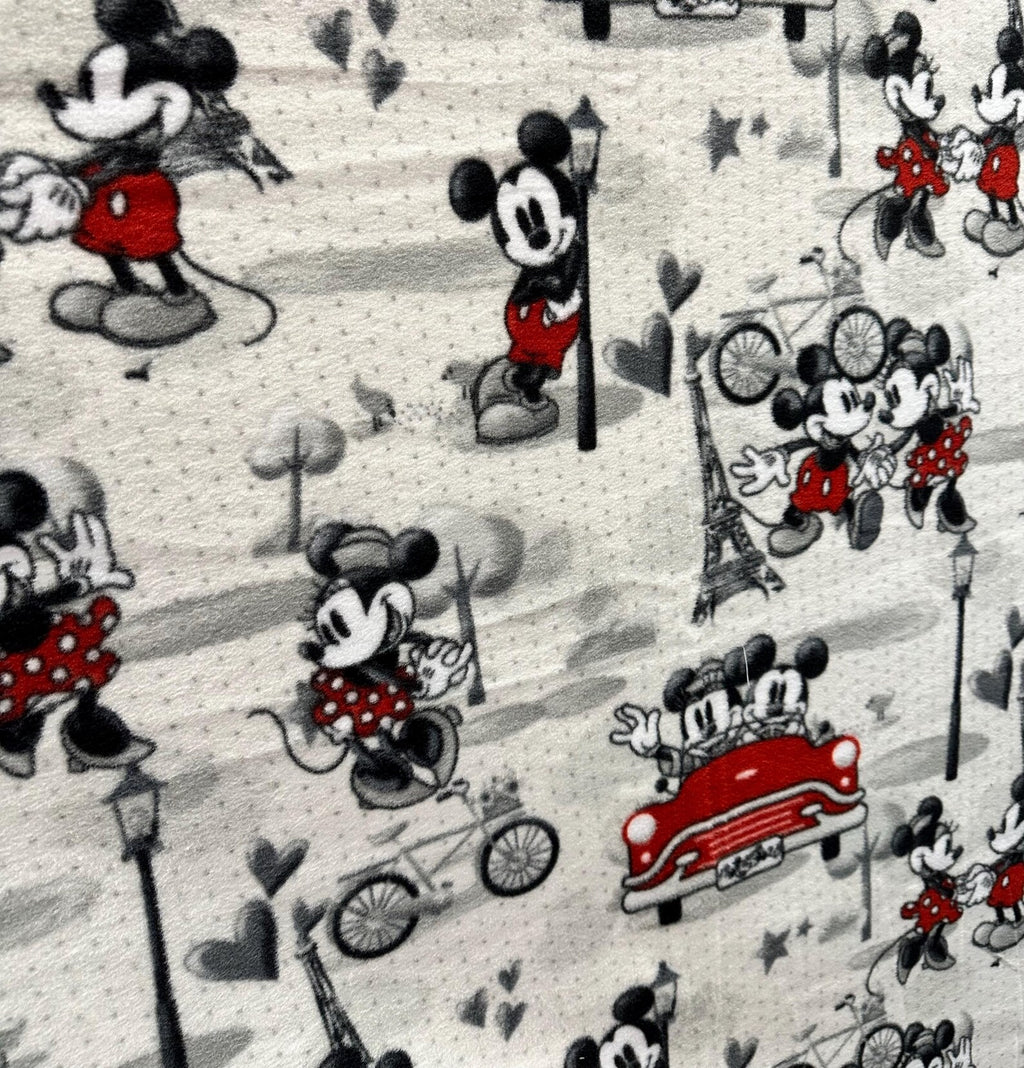 Classic Mickey and Minnie Fabric Fleece / Sold by the Yard / 58" Wide /Anti Pill Fleece/ Perfect for Blanket, Bed Spread