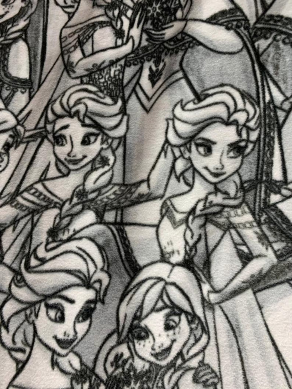 Frozen Fleece Fabric/ Anna and Elsa Character Fleece Fabric / Sold By The Yard / 58" Wide / Perfect for Blanket, Bed Spread