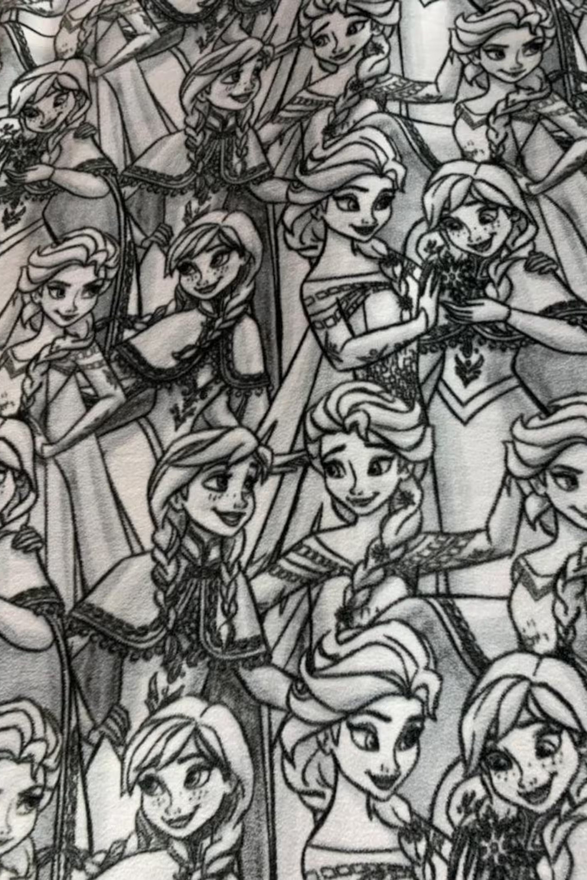 Frozen Fleece Fabric/ Anna and Elsa Character Fleece Fabric / Sold By The Yard / 58" Wide / Perfect for Blanket, Bed Spread