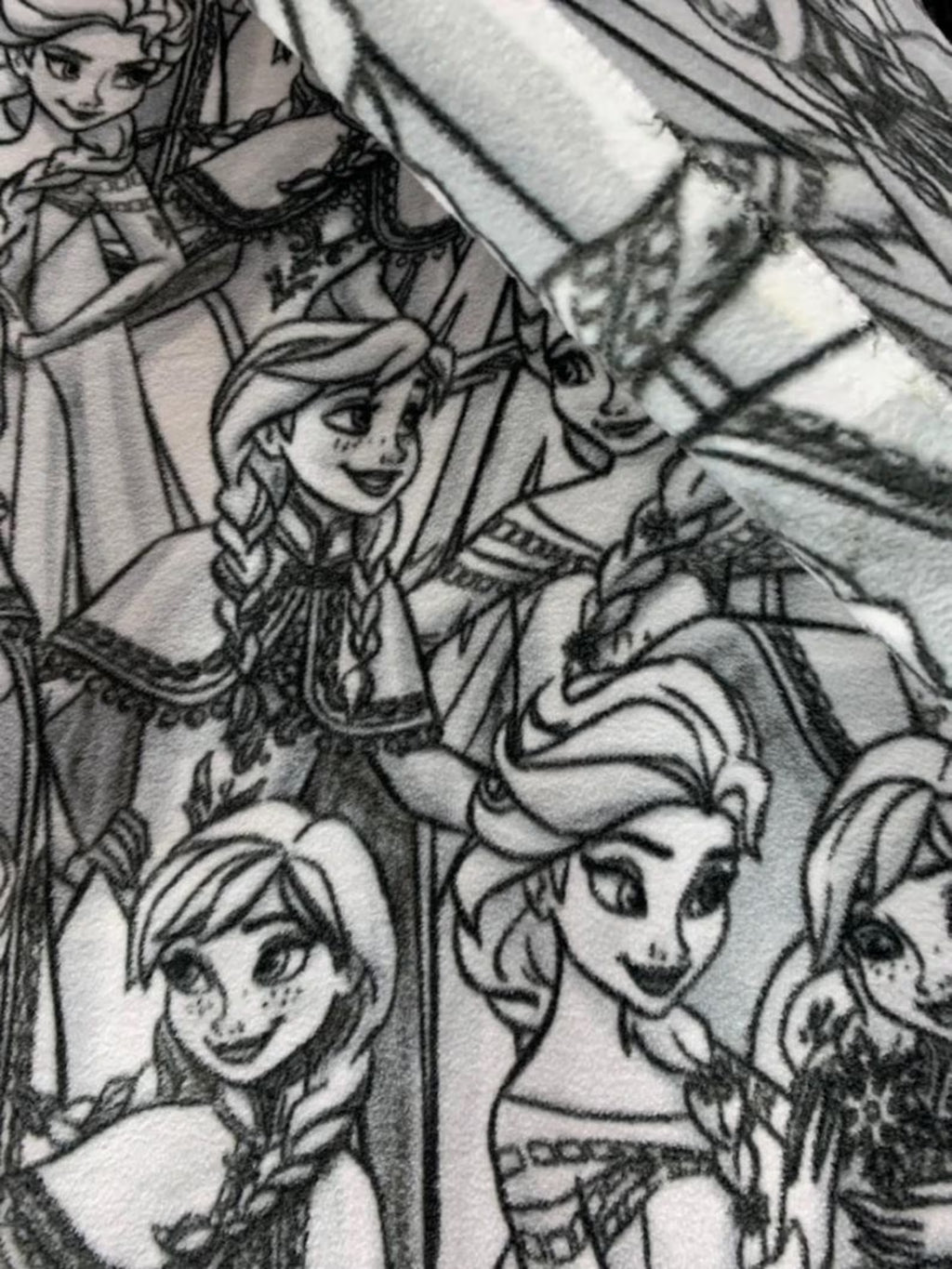 Frozen Fleece Fabric/ Anna and Elsa Character Fleece Fabric / Sold By The Yard / 58" Wide / Perfect for Blanket, Bed Spread
