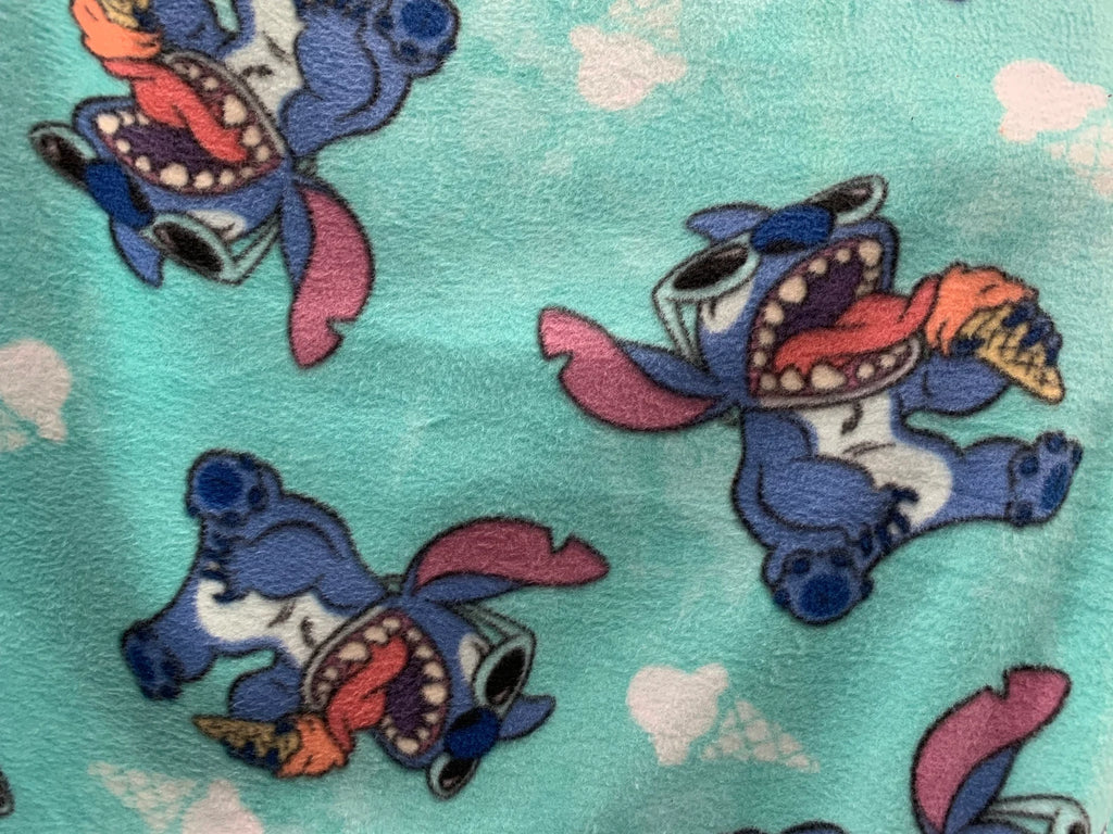Stitch Ice Cream Fleece Fabric/ Stitch Fleece Fabric / Sold By The Yard / 58" Wide /Anti Pill Fleece/ Perfect for Blanket, Bed Spread