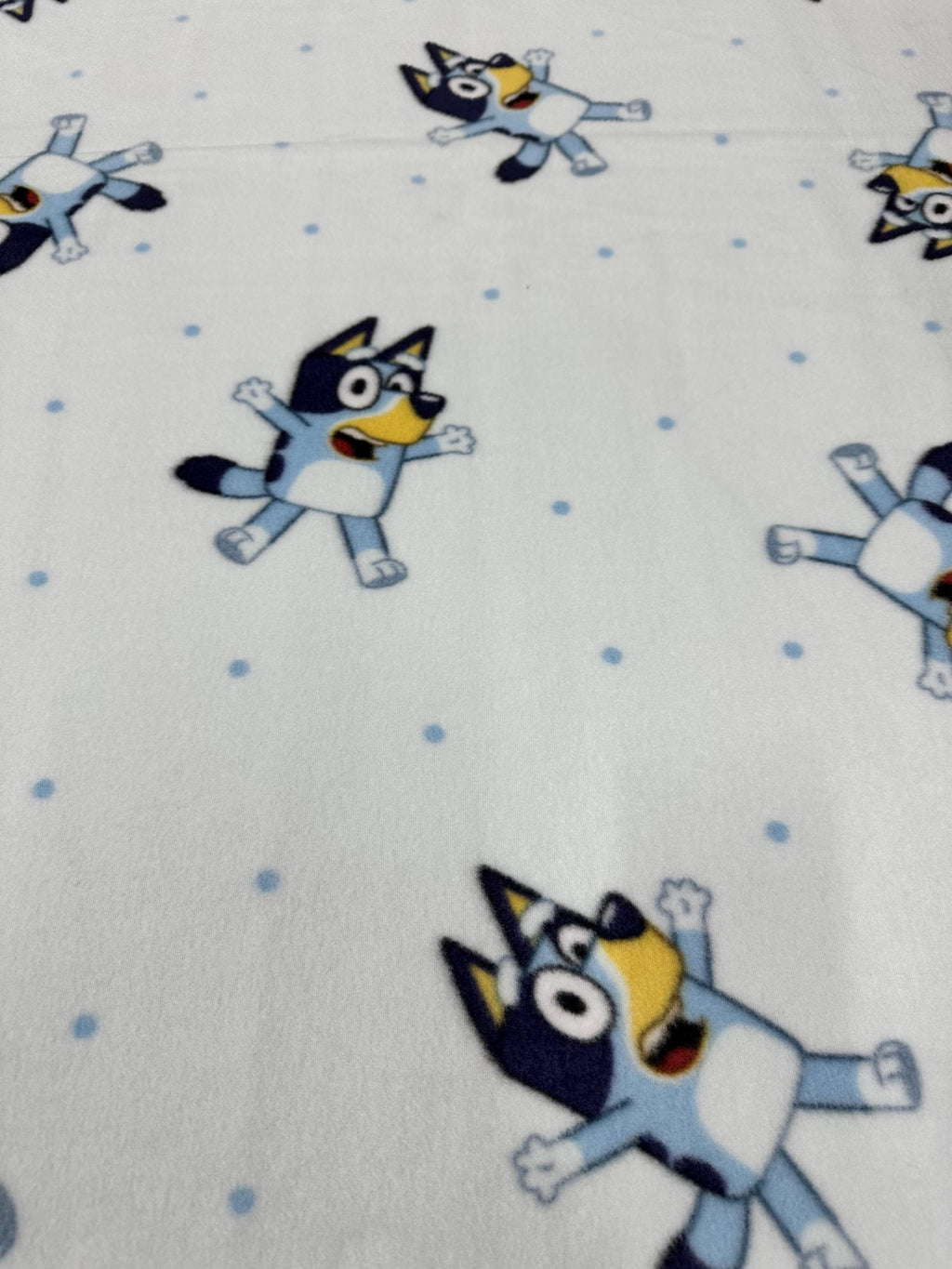 Bluey Fleece Fabric by the Yard, 4 Designs, 58” Wide, 100% Polyester, Bluey & Bingo Character Fabric for Blankets, Sewing and Crafts