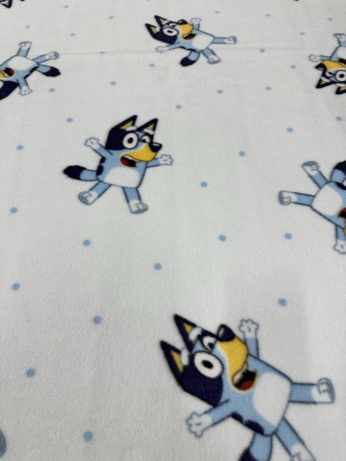 Bluey Fleece Fabric by the Yard, 4 Designs, 58” Wide, 100% Polyester, Bluey & Bingo Character Fabric for Blankets, Sewing and Crafts