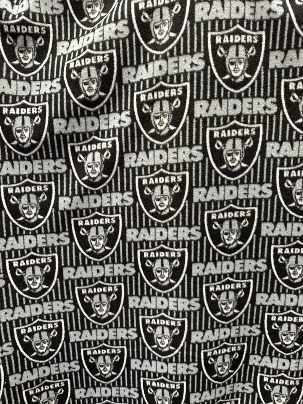 Las Vegas Raiders Fleece Fabric by the Yard, NFL Raiders Fabric, Football Blanket Fabric, Raiders Team Fabric for Blankets Pajamas Crafts