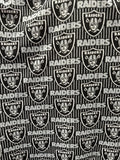 Las Vegas Raiders Fleece Fabric by the Yard, NFL Raiders Fabric, Football Blanket Fabric, Raiders Team Fabric for Blankets Pajamas Crafts