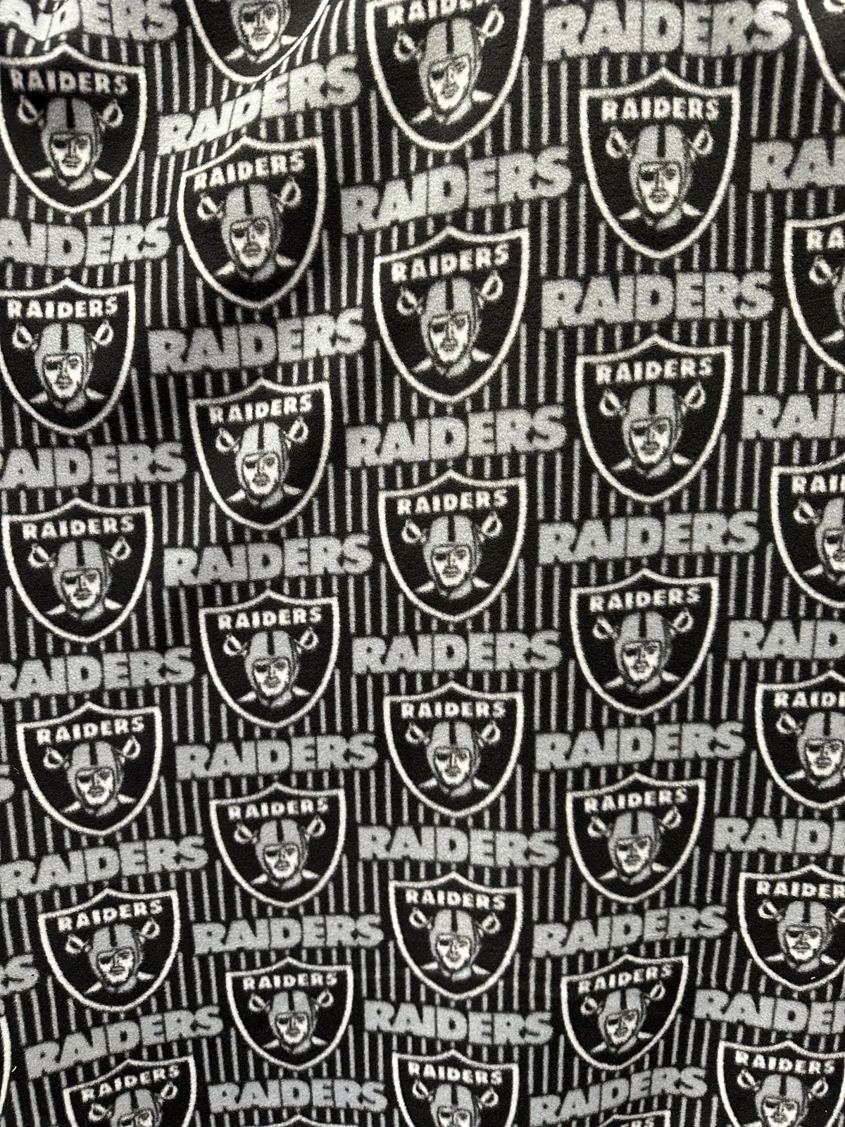 Las Vegas Raiders Fleece Fabric by the Yard, NFL Raiders Fabric, Football Blanket Fabric, Raiders Team Fabric for Blankets Pajamas Crafts