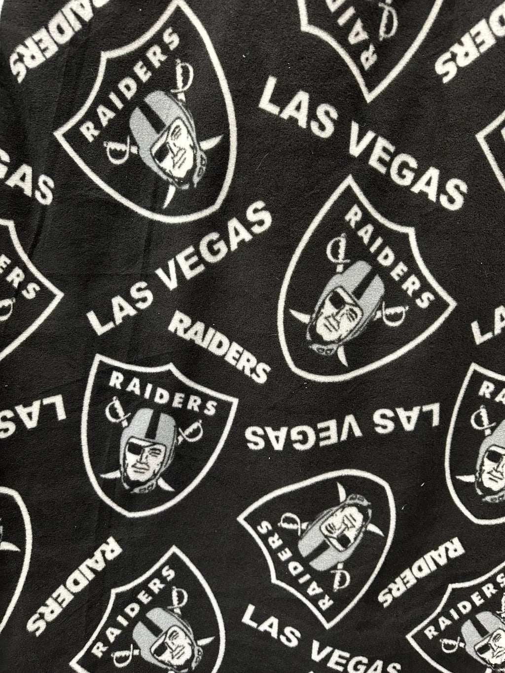 Las Vegas Raiders Fleece Fabric by the Yard, NFL Raiders Fabric, Football Blanket Fabric, Raiders Team Fabric for Blankets Pajamas Crafts