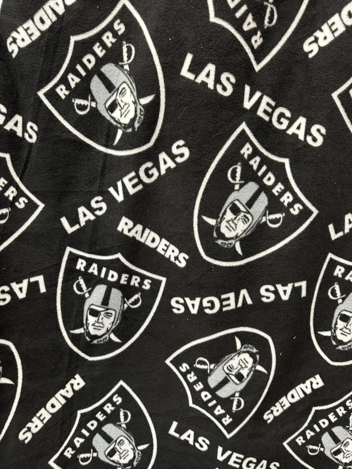 Las Vegas Raiders Fleece Fabric by the Yard, NFL Raiders Fabric, Football Blanket Fabric, Raiders Team Fabric for Blankets Pajamas Crafts