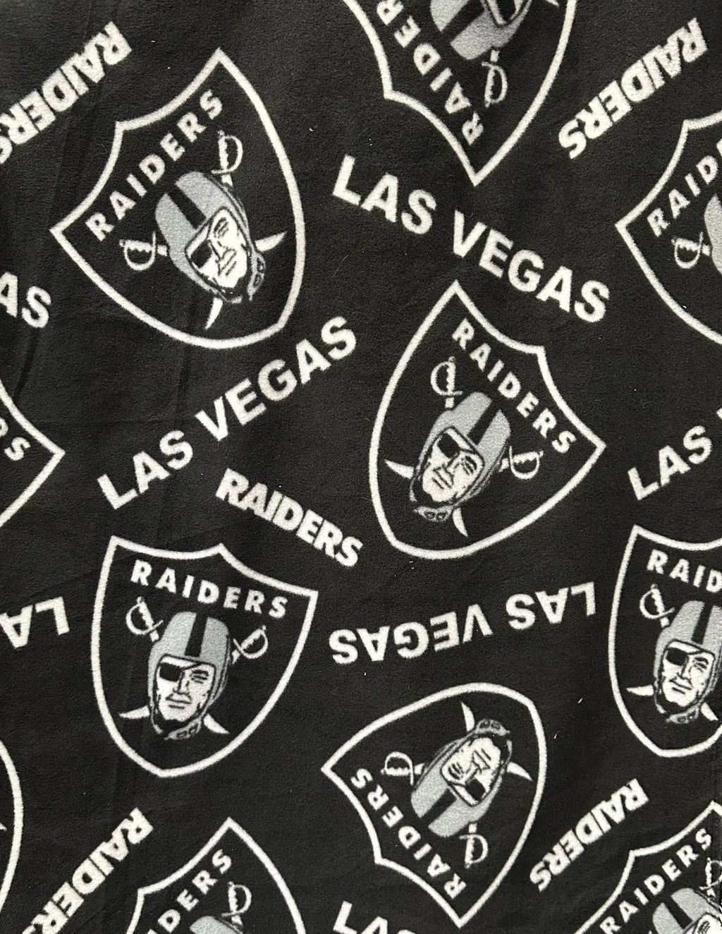 Las Vegas Raiders Fleece Fabric by the Yard, NFL Raiders Fabric, Football Blanket Fabric, Raiders Team Fabric for Blankets Pajamas Crafts