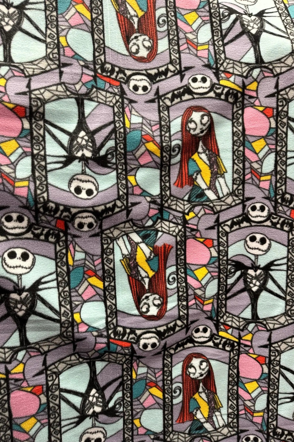 Nightmare Before Christmas Jack and Sally Fleece Fabric/Disney Character/ Anti Pill Fleece/Sold By The Yard -Halloween costumes, Blanket