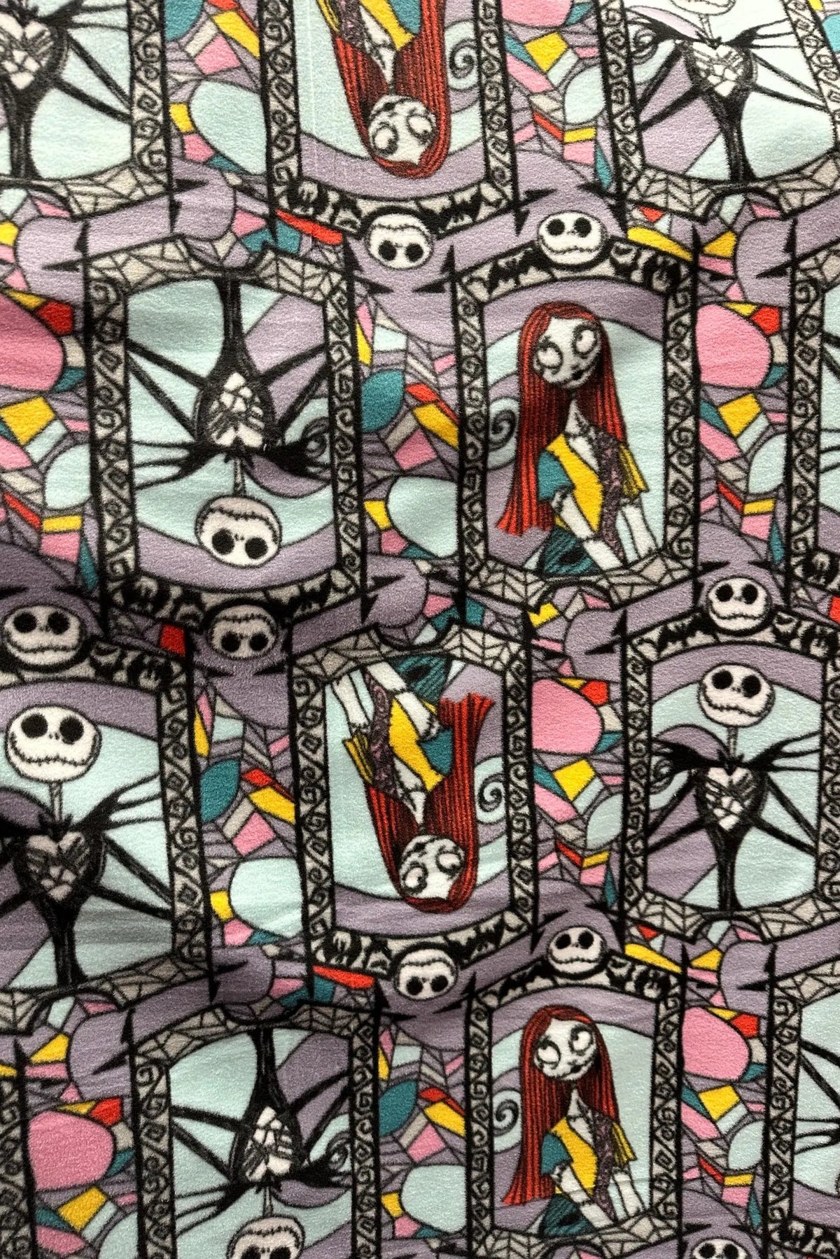 Nightmare Before Christmas Jack and Sally Fleece Fabric/Disney Character/ Anti Pill Fleece/Sold By The Yard -Halloween costumes, Blanket