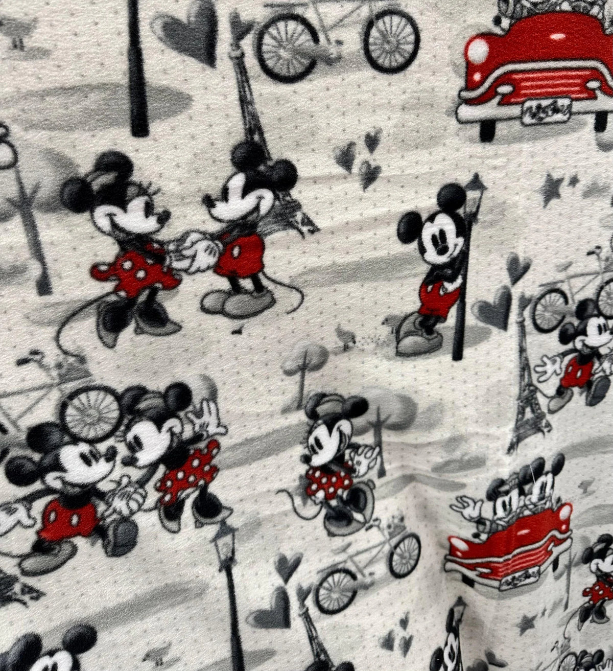 Classic Mickey and Minnie Fabric Fleece / Sold by the Yard / 58" Wide /Anti Pill Fleece/ Perfect for Blanket, Bed Spread