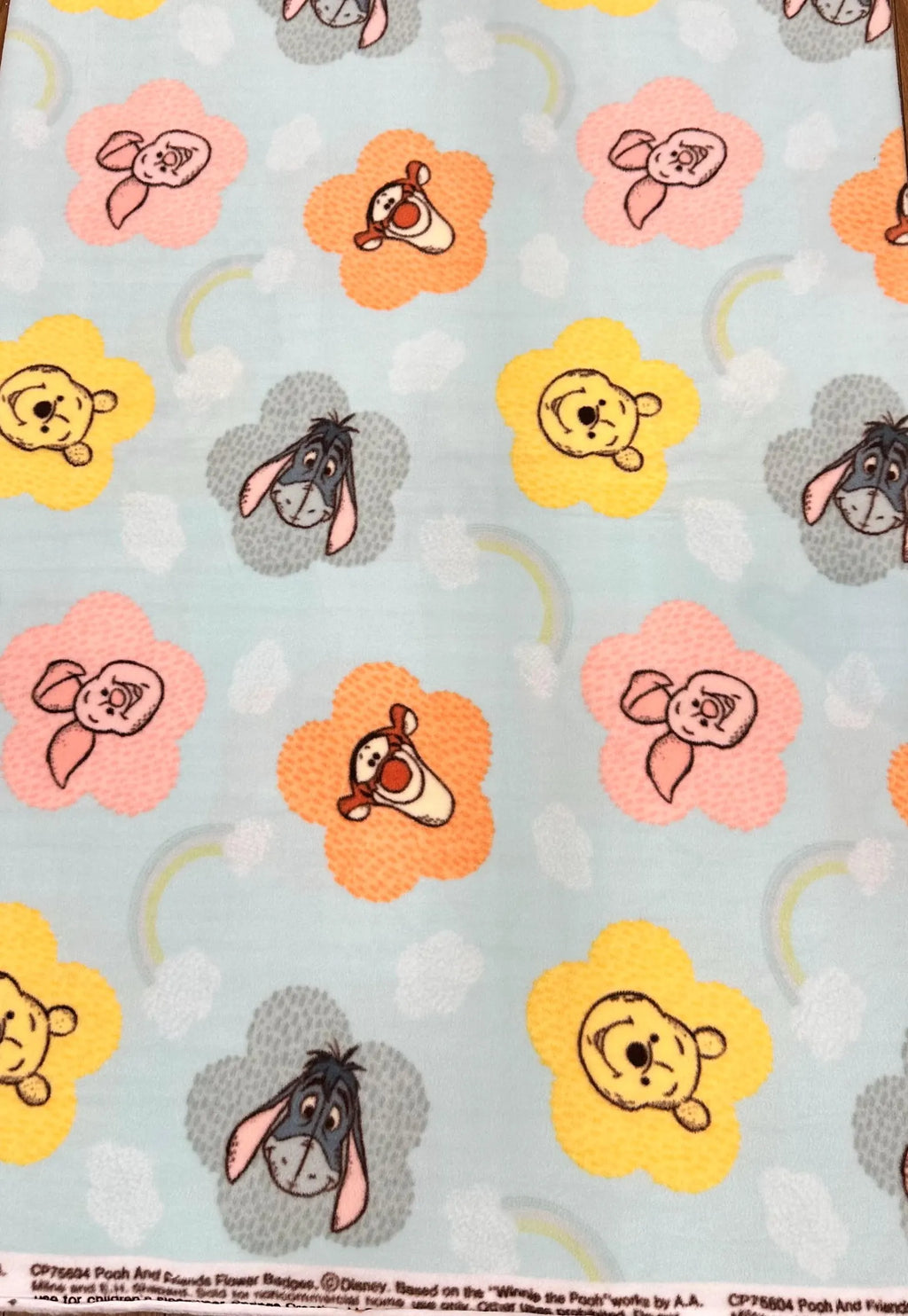 Winnie Pooh Fleece Fabric By The Yard, Disney Pooh Bear Fabric, Baby Blanket Fabric, Nursery Fabric, Soft Anti Pill Fleece, Kids Fabric