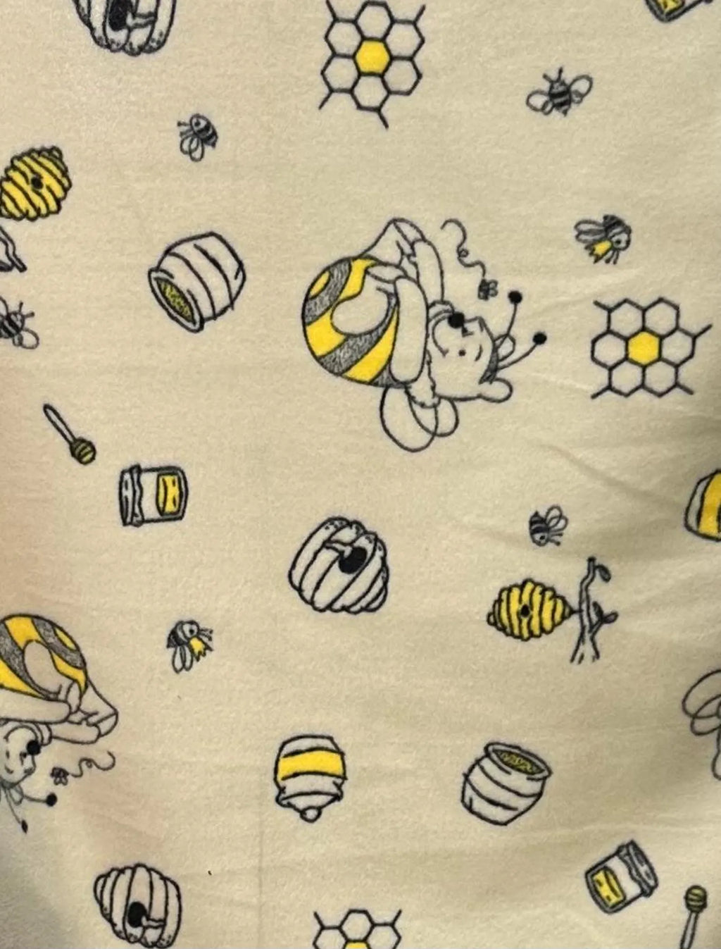 Winnie Pooh Fleece Fabric By The Yard, Disney Pooh Bear Fabric, Baby Blanket Fabric, Nursery Fabric, Soft Anti Pill Fleece, Kids Fabric
