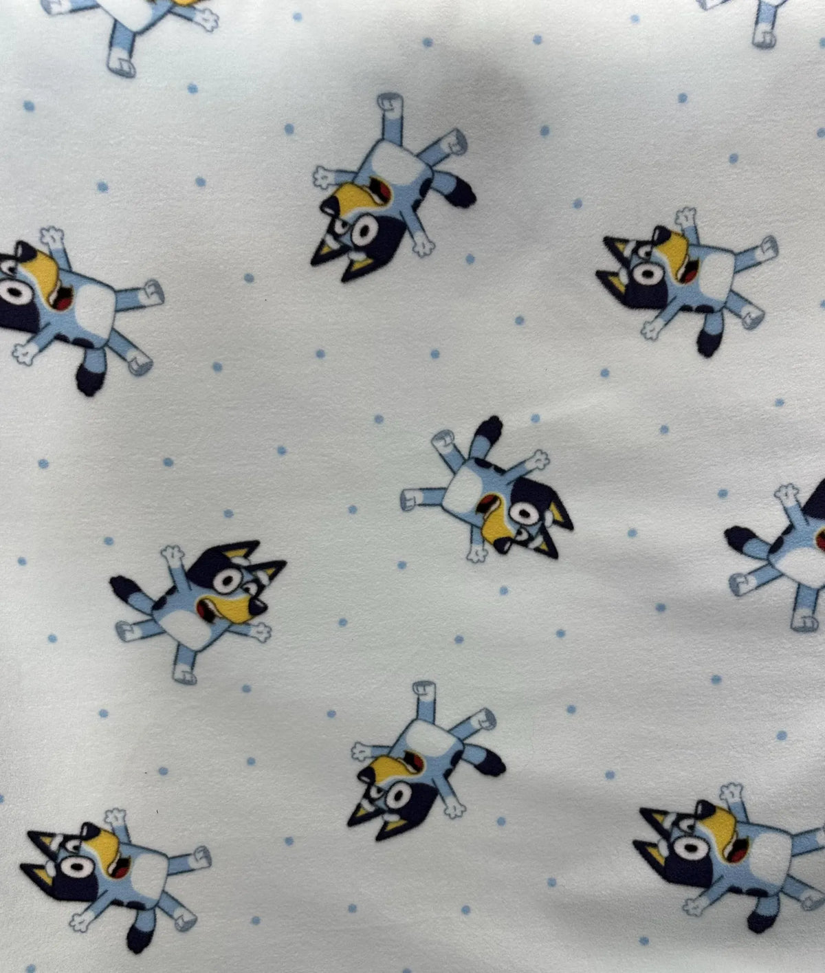 Bluey Fleece Fabric by the Yard, 4 Designs, 58” Wide, 100% Polyester, Bluey & Bingo Character Fabric for Blankets, Sewing and Crafts