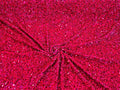 5mm Sequins on a Stretch Velvet 2-Way Stretch Sold By The Yard. Fuchsia For Prom Dress Evening Wedding Bridal Gowns