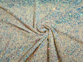 5mm Sequins on a Stretch Velvet 2-Way Stretch Sold By The Yard. Clear Iridescent For Prom Dress Evening Wedding Bridal Gowns