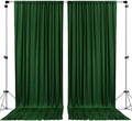 Polyester Backdrop Drapes Curtains 2 Panels with Rod Pockets - Wedding Ceremony Party Home Window Decorations - Hunter