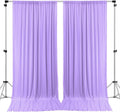 Polyester Backdrop Drapes Curtains 2 Panels with Rod Pockets - Wedding Ceremony Party Home Window Decorations - Lavender