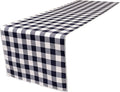 Checkered, Plaid Table Runner Navy/White Checkered Gingham