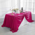 90" Sequin Tablecloth Rectangular Glitter Table Cloths for Birthday Wedding Bridal Baby Shower Party Decorations Fuchsia