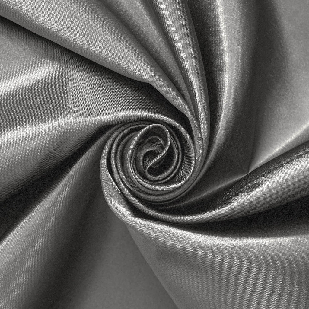 CHARCOAL - Heavy Bridal Satin Fabric Silky Poly Wedding Dress By Yard For Prom Dress Ball Gown Formal Evening Gowns, Satin Gowns
