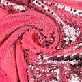 Flip Sequin Fabric Mermaid Reversible Sequin Fabric - PINK/SILVER - Fabric Sequin Fabric for Sewing  By The Yard -Evening Dress Party