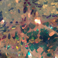 OVAL TEAR DROP  - Iridescent Oval Tear Mini Drop Sequins on Stretch Mesh 2 Way Stretch Sold By Yard Mermaid Sequin Fabric Fashion Clear