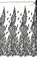 BLACK - Fire Feather Designs Embroider Sequins and Heavy Beaded On a Mesh Lace Fabric-Sold by The Yard-
