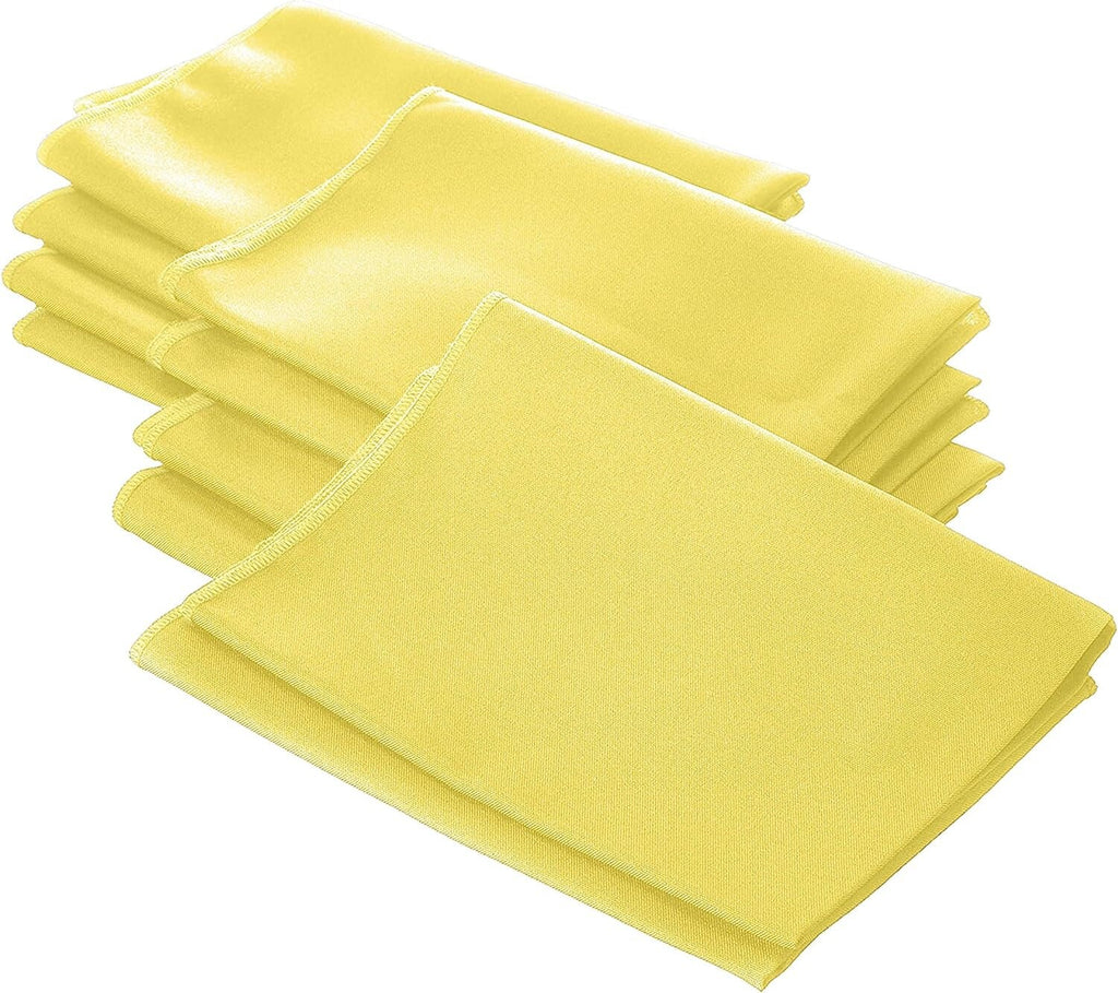 LTYELLOW - Poly Poplin Napkin - 18" X 18" - Cloth Napkins, Washable Reusable Napkins Wrinkle Resistance Napkins for Dinner, Wedding,Parties