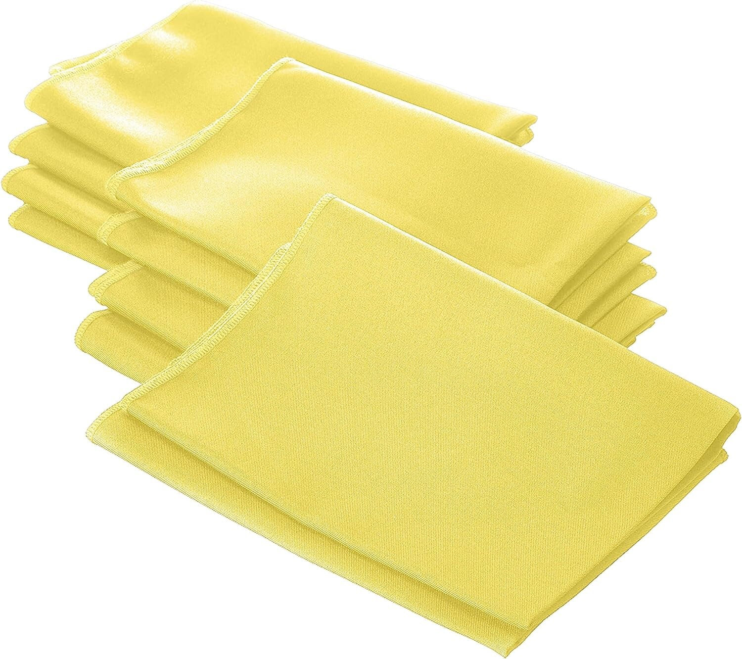 LTYELLOW - Poly Poplin Napkin - 18" X 18" - Cloth Napkins, Washable Reusable Napkins Wrinkle Resistance Napkins for Dinner, Wedding,Parties