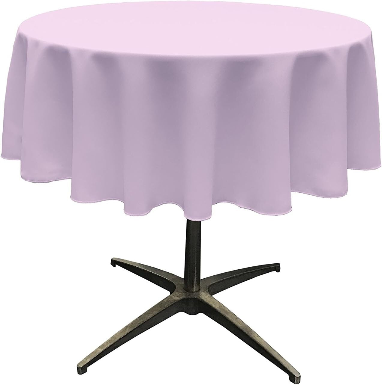 LILAC - Polyester Poplin Washable Round Tablecloth, Wrinkle Resistant Table Cover Fabric Table Cloth for Dinning, Kitchen, Party, Holiday
