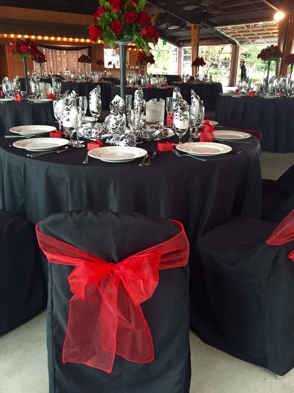 BLACK - Chair Sashes Bows for Wedding Reception Event Banquets Chair Decoration, Dinning Chair Cover Sash Ribbon Tie Back Party Supplies