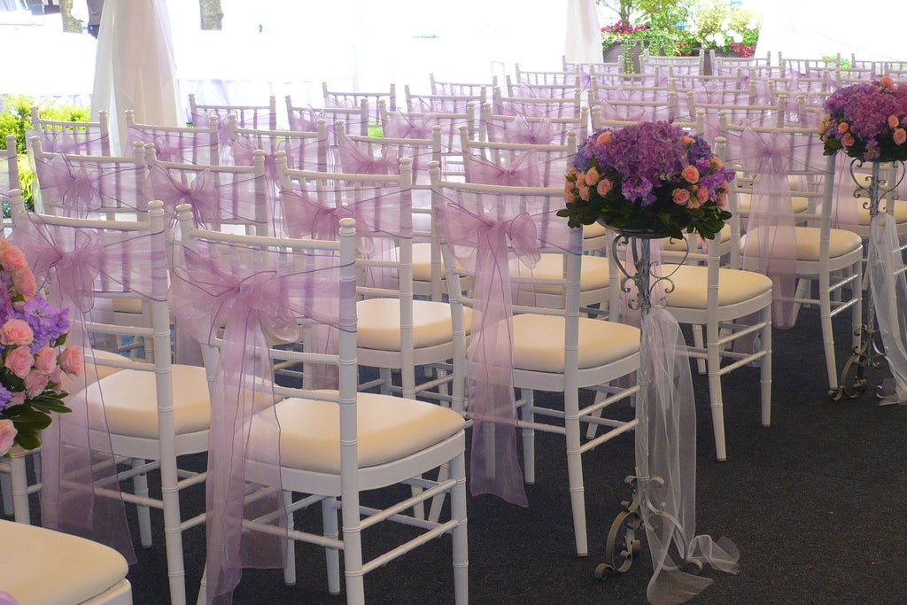 LT PINK - Chair Sashes Bows for Wedding Reception Event Banquets Chair Decoration, Dinning Chair Cover Sash Ribbon Tie Back Party Supplies