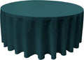 TEAL - Polyester Poplin Washable Round Tablecloth, Stain Wrinkle Resistant Table Cover 120", Fabric Table Cloth Dinning, Kitchen, Party