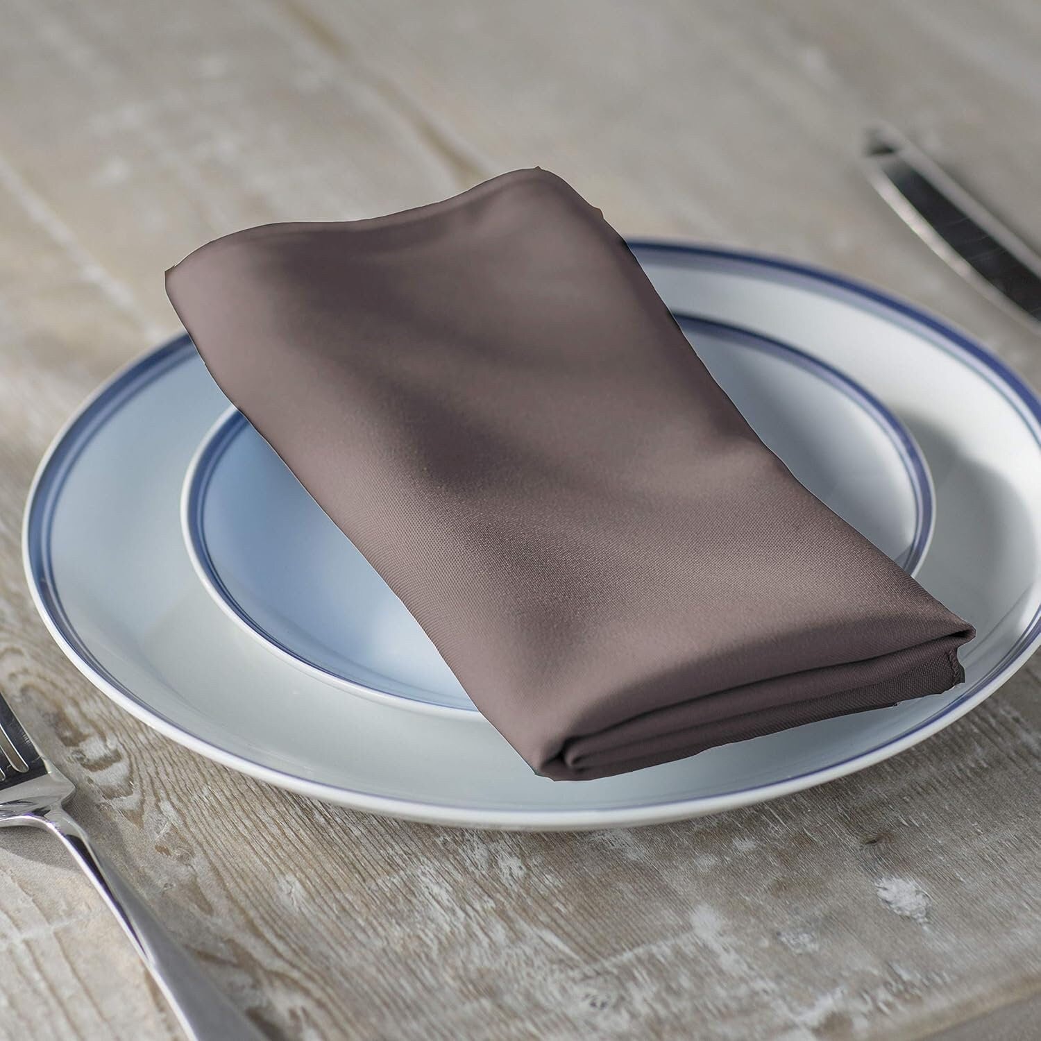 GRAY - Poly Poplin Napkin - 18" X 18" - Cloth Napkins, Washable Reusable Napkins Wrinkle Resistance Napkins for Dinner, Wedding,Parties