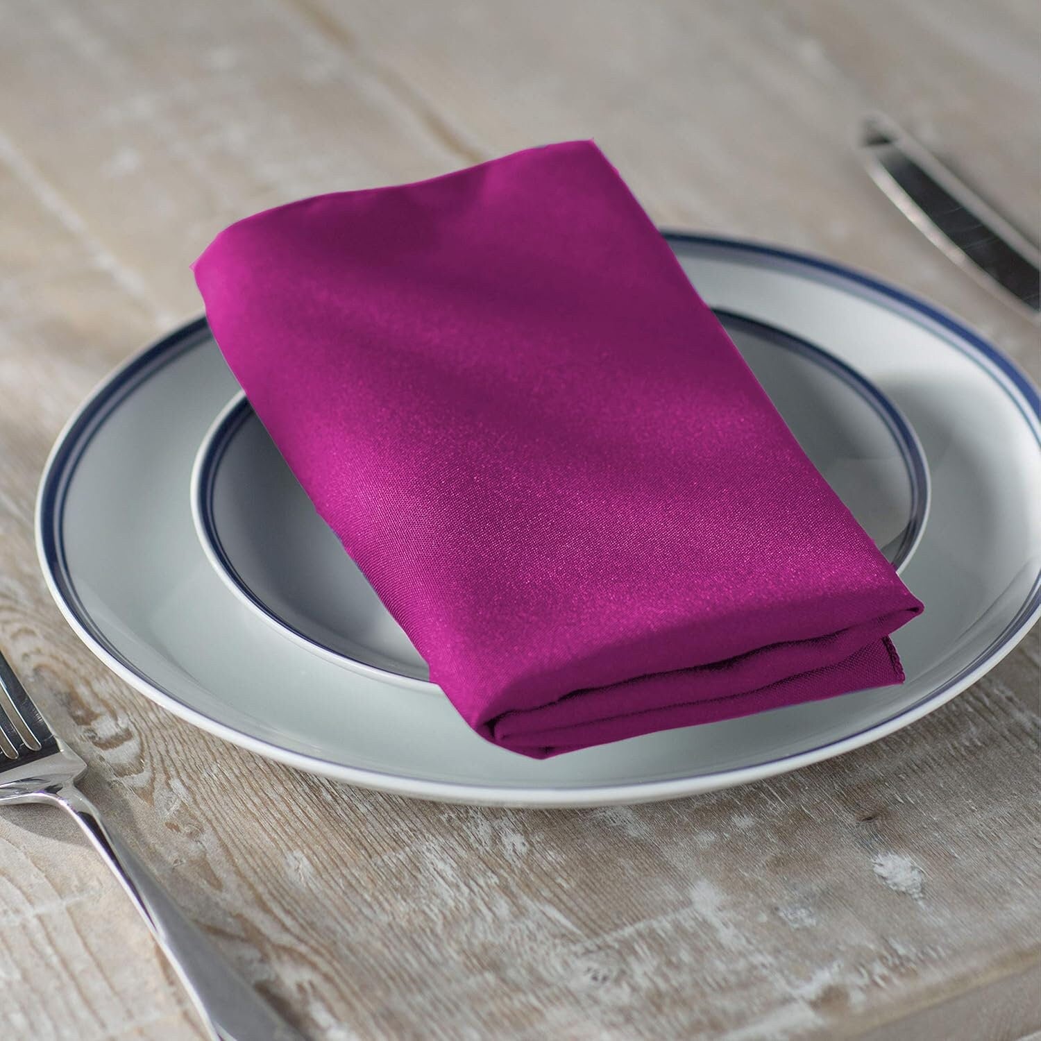 MAGENTA -Poly Poplin Napkin - 18" X 18" - Cloth Napkins, Washable Reusable Napkins,Wrinkle Resistance Napkins for Dinner, Wedding, Parties