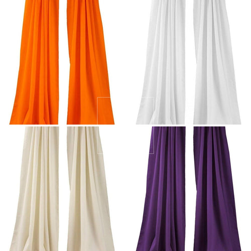 BACKDROPS - Polyester Poplin Backdrop Drape Curtain Panel with 4" Rod Pocket ( , 5 Feet Wide x 9 Feet High (2 Panels)