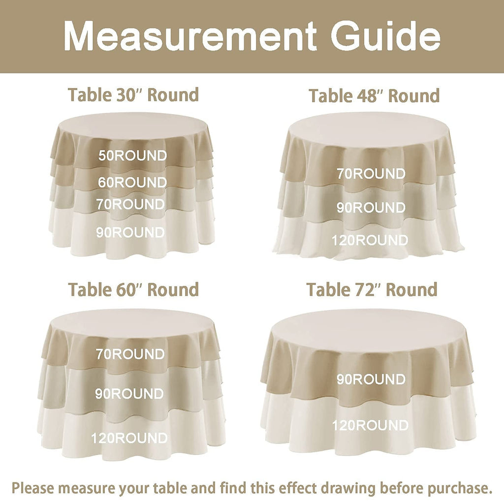 WHITE - Round Tablecloth Table Cloth Satin Rosette Tablecloth - 3D Floral Table Cloth for Wedding Baby Shower Birthday Tea Party Dessert