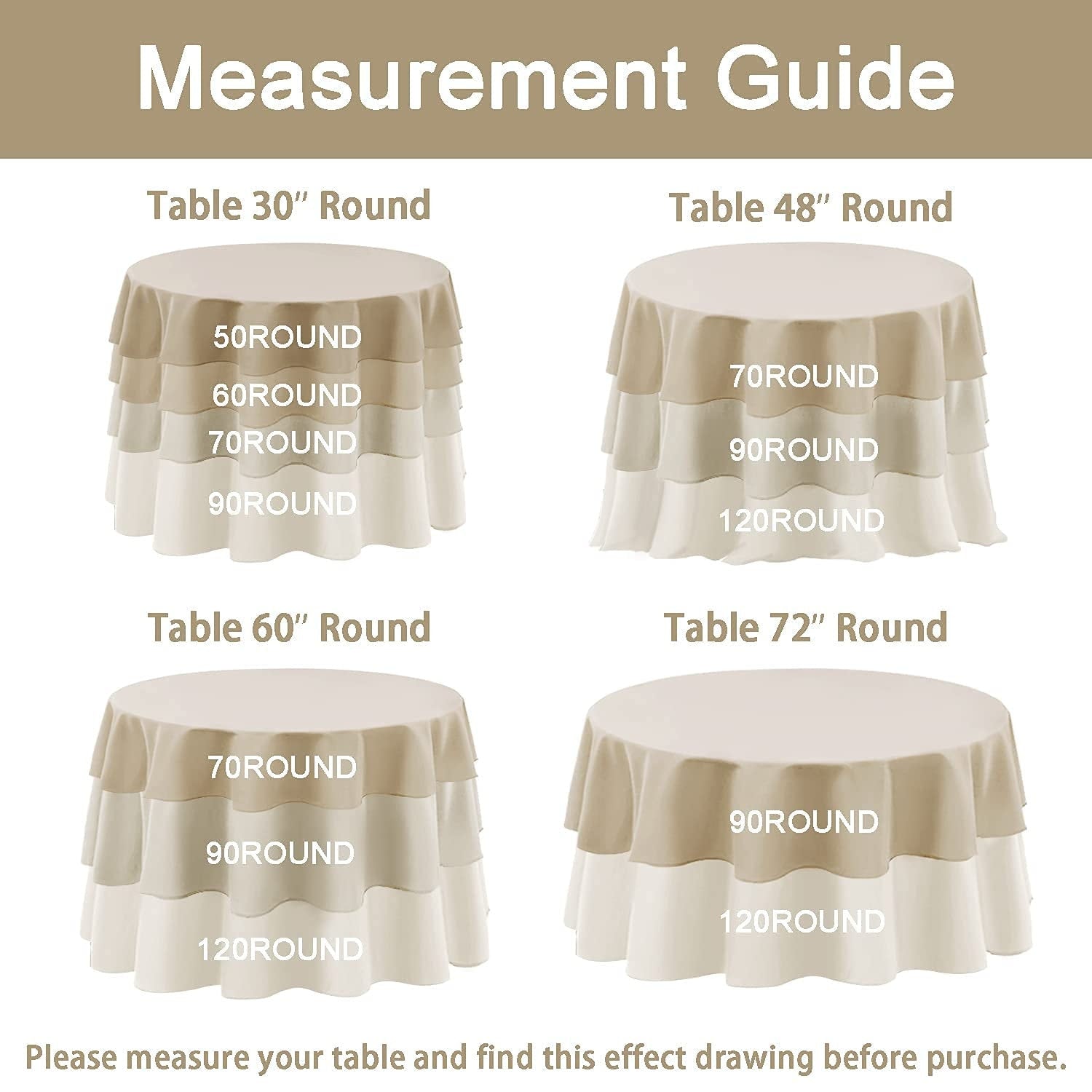 WHITE - Round Tablecloth Table Cloth Satin Rosette Tablecloth - 3D Floral Table Cloth for Wedding Baby Shower Birthday Tea Party Dessert