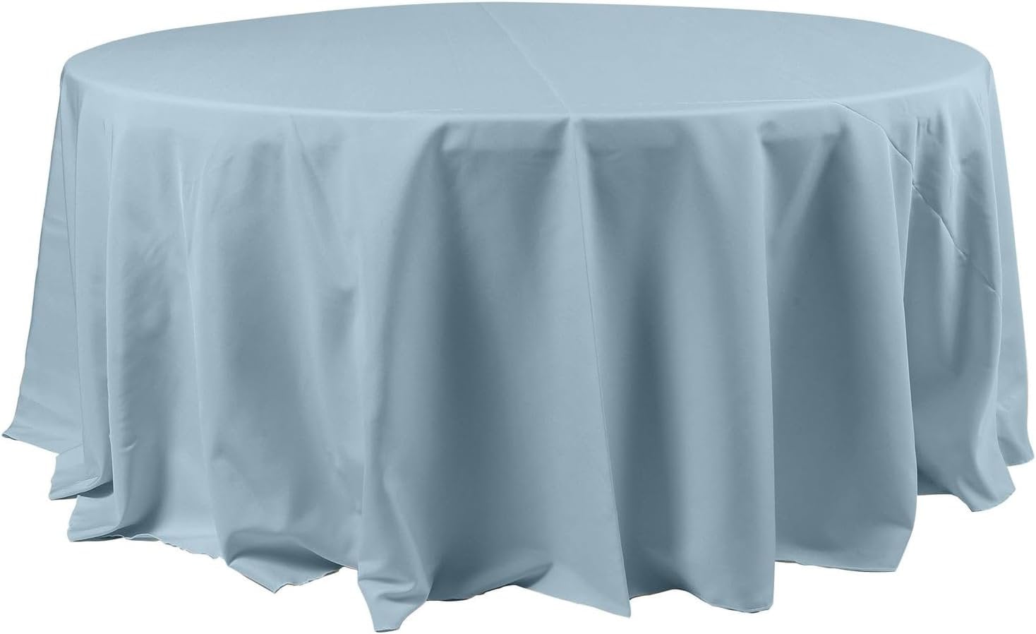 DUSTYBLUE - Polyester Poplin Washable Round Tablecloth, Stain Wrinkle Resistant Table Cover 120", Fabric Table Cloth Dinning, Kitchen, Party