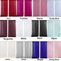 2 PANELS Chiffon Backdrop Curtains Drapes Sheer Chiffon Fabric Photography Curtain Drapes for Wedding Ceremony Party. 21 Colors Available