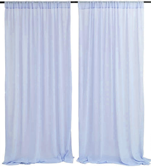 2 PANELS Chiffon Backdrop Curtains Drapes Sheer Chiffon Fabric Photography Curtain Drapes for Wedding Ceremony Party. 21 Colors Available