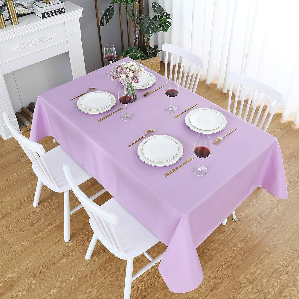 TEAL -  Polyester Poplin Washable Rectangular Tablecloth,Stain Wrinkle Resistant Table Cover Fabric Table Cloth for Dinning, Kitchen,Party