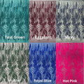 FEATHER - Shiny Sequin Design 4 Way Stretch Mesh Fabric-Prom-Sold By The Yard. Choose Color Below