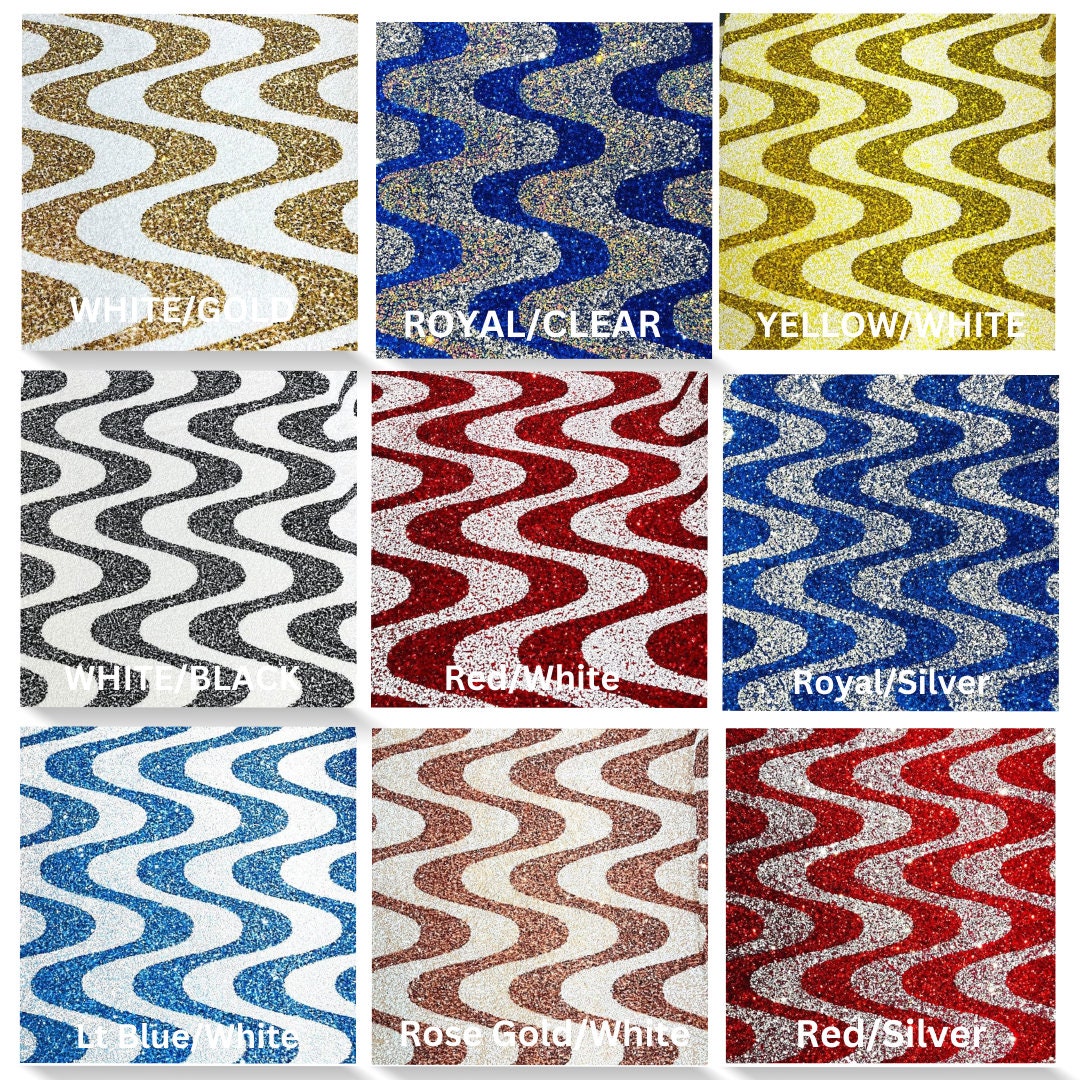 WAVE - Design Stretch Velvet All Over 5mm Shining Sequins 2 Way Stretch, Sold By The yard. Choose Color Below